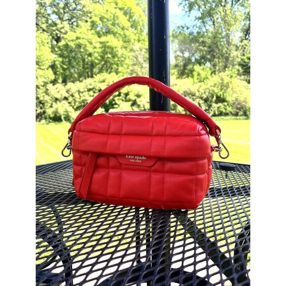 Kate Spade Red Softwhere Quilted Small Convertible Crossbody - Picture 1 of 4
